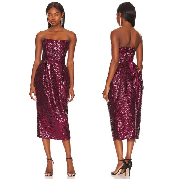 Bronx and Banco Dresses & Skirts - Bronx and Banco Maraya Sequin Corset Midi Dress Size AU 10 US 6 Medium NEW NWT